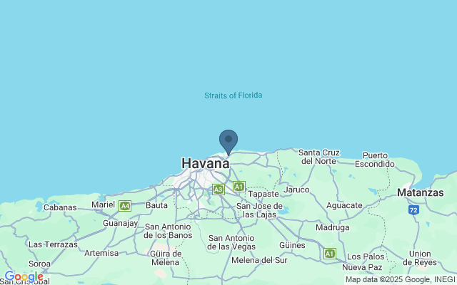 Kaart met locatie Acuario Nacional de Cuba